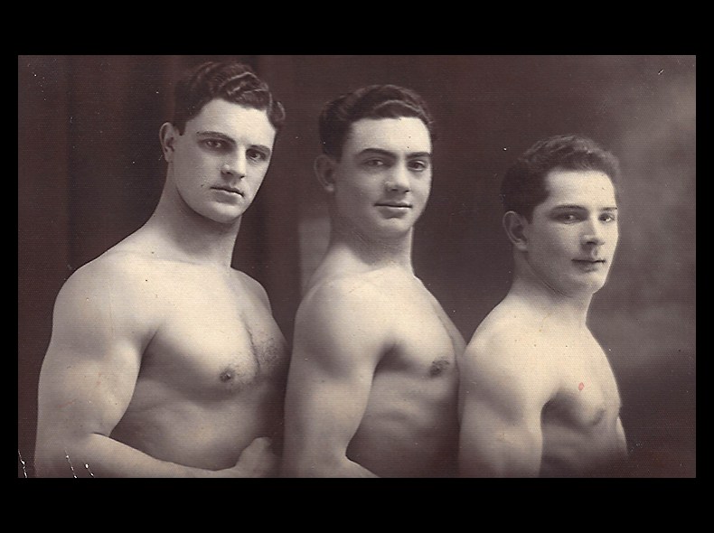 Hyman's brothers Arthur & Isaac (left & center)