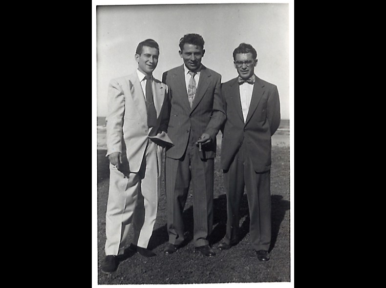 Sanford, another survivor, and Abe in the US post war
